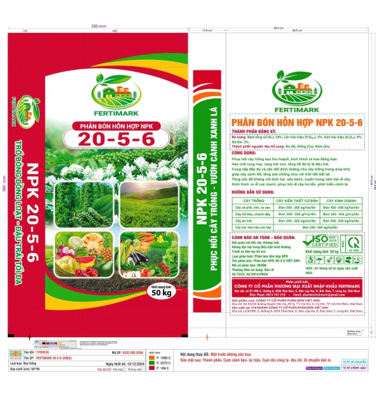 Phân bón Fertimark NPK 20-5-6