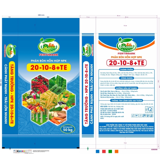 Phân bón Fertimark NPK 20-10-8+TE